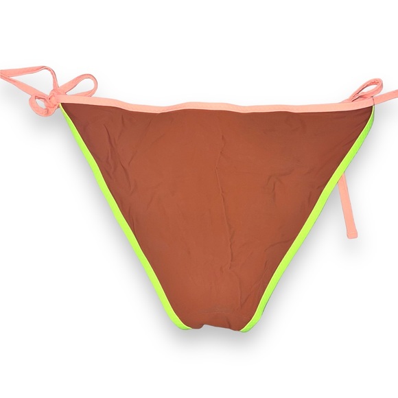 NEW Aerie Brown Lined fluorescent Strappy Cheeky Bikini Bottoms Women’s Size XL - Picture 4 of 4